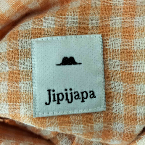 Jipijapa ガーゼ地 ギンガムチェックプルオーバーシャツ メンズ