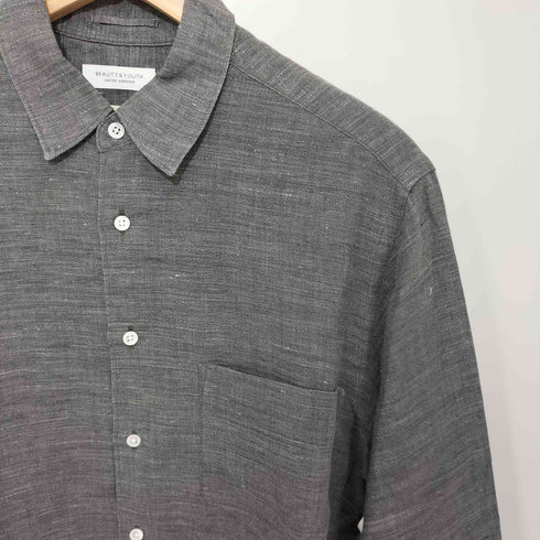ビューティーアンドユースユナイテッドアローズ BEAUTY & YOUTH UNITED ARROWS ロングスリーブリネンシャツ メンズ