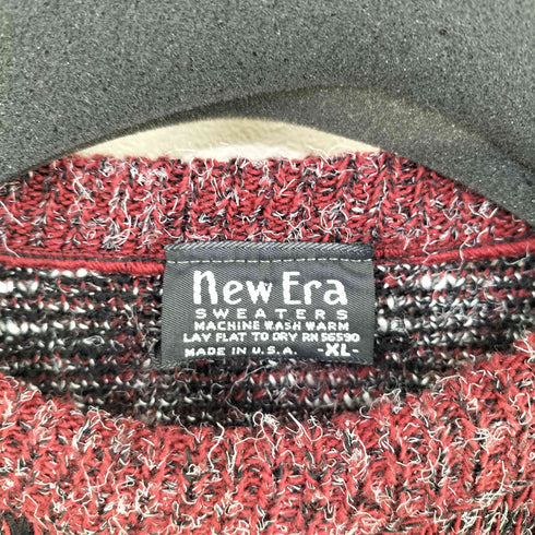 new era MADE IN USA 総柄へアリーニット メンズ import:XL
