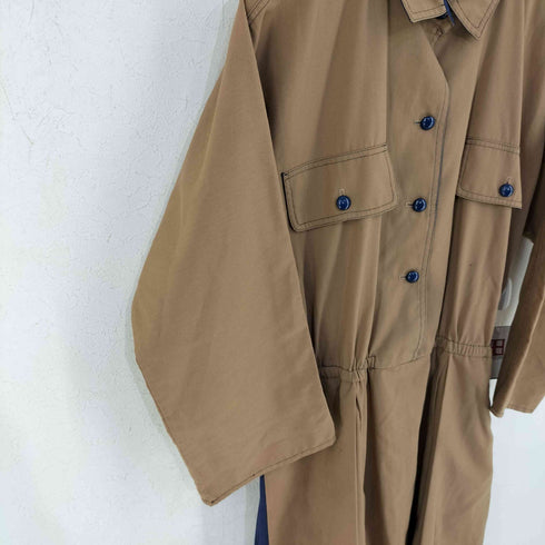 N.R.1 by NEO GOULD MADE IN USA 襟付きフロントタック バイカラーラグランロングワンピース レディース 16