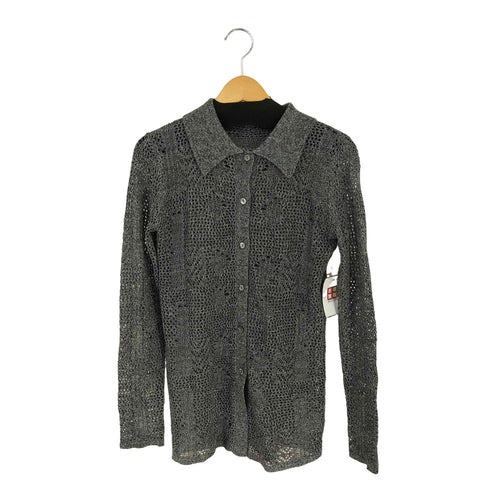 leimn 24SS メッシュニットポロシャツ カーディガン レディース M-L