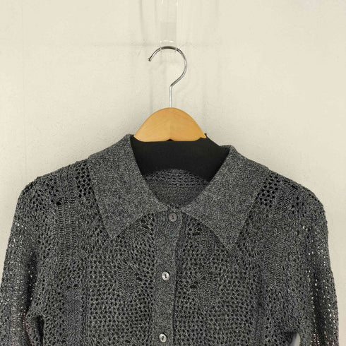 leimn 24SS メッシュニットポロシャツ カーディガン レディース M-L