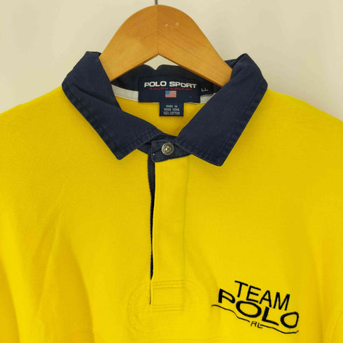 ポロスポーツラルフローレン POLO SPORT RALPH LAUREN TEAM POLO 刺繍 スナップボタン L/S ラガーシャツ メンズ LL