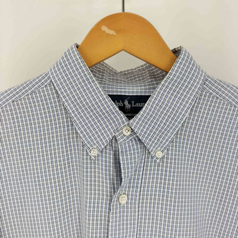 ラルフローレン RALPH LAUREN BLAKE ポニー 刺繍 チェック ボタンダウン S/S シャツ メンズ LL