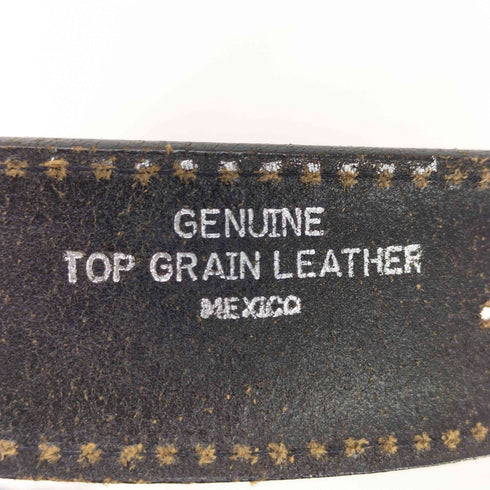 GENUINE TOP GRAIN LEATHER スタッズ ウエスタン ベルト メンズ