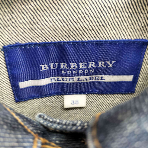 バーバリーブルーレーベル BURBERRY BLUE LABEL デニムトラッカージャケット メンズ 38