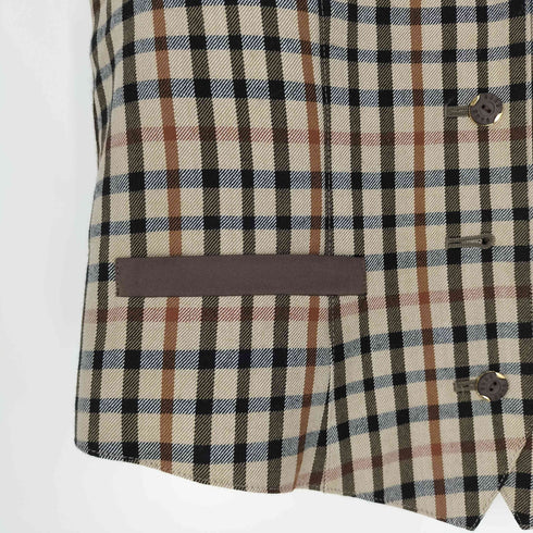 ダックスゴルフ DAKS GOLF ニット切替 チェック柄ベスト メンズ import:M