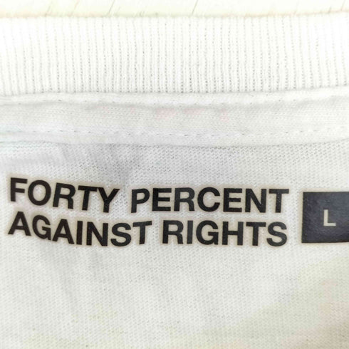 フォーティーパーセントアゲインストライツ FORTY PERCENTS AGAINST RIGHTS SURVIVAL OF THE FITTEST 半袖Tシャツ メンズ import:L