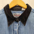 ビルブラス BILL BLASS L/S 襟ベロア切替デニムシャツ レディース JPN:L