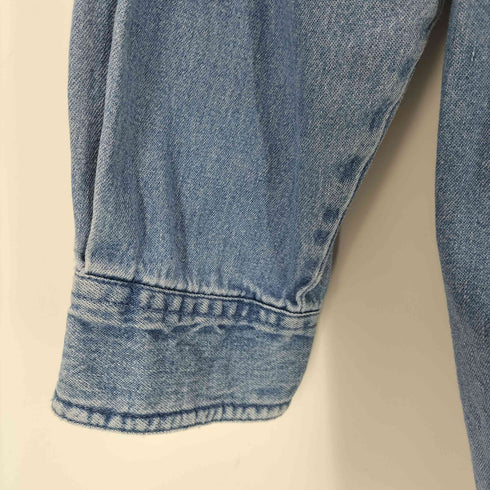ビルブラス BILL BLASS L/S 襟ベロア切替デニムシャツ レディース JPN:L