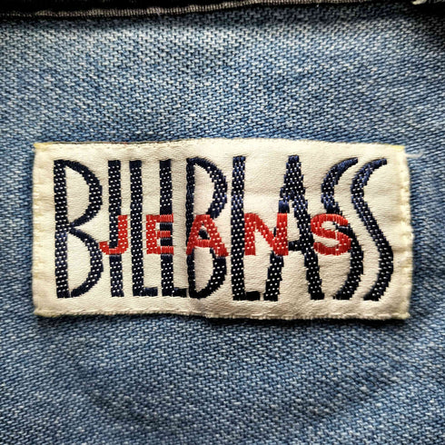 ビルブラス BILL BLASS L/S 襟ベロア切替デニムシャツ レディース JPN:L
