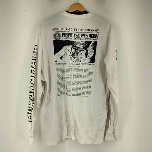 poneycomb 袖プリントデザイン L/S Tシャツ メンズ