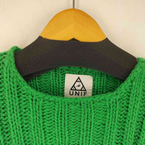 ユニフ UNIF クロップドケーブルニット レディース JPN:L