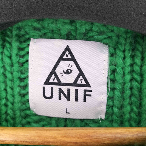 ユニフ UNIF クロップドケーブルニット レディース JPN:L