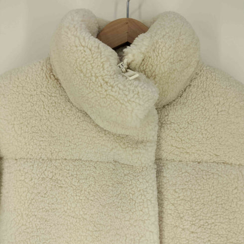 ザラ ZARA フェイクボア パフアノラック FAUX SHEARLING QUILTED ANORAK レディース import:XS