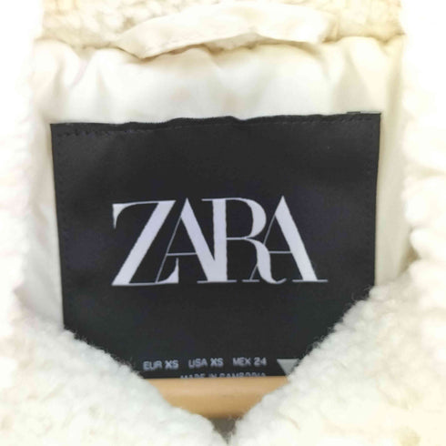 ザラ ZARA フェイクボア パフアノラック FAUX SHEARLING QUILTED ANORAK レディース import:XS