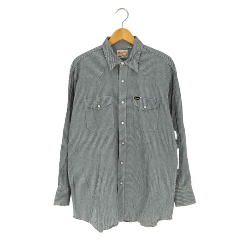 ラングラー Wrangler ギンガムチェック ウエスタンシャツ メンズ import:L