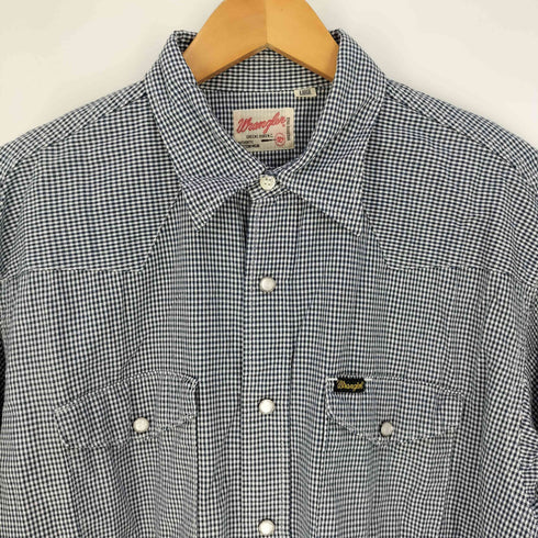 ラングラー Wrangler ギンガムチェック ウエスタンシャツ メンズ import:L
