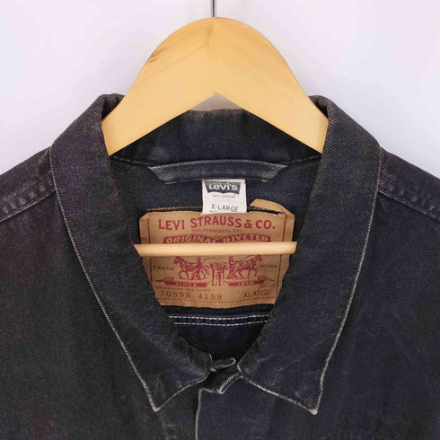 リーバイス Levis 90S 70598-4159 後染め ブラックデニム トラッカージャケット 92年製 メンズ import:XL