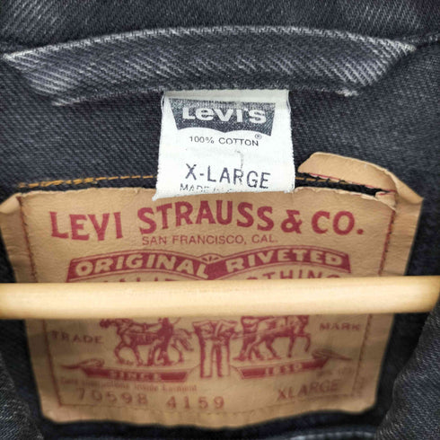 リーバイス Levis 90S 70598-4159 後染め ブラックデニム トラッカージャケット 92年製 メンズ import:XL