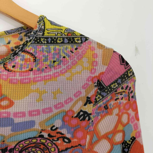 クリスチャンラクロワ Christian Lacroix BAZaR イタリア製 花総柄 パワーネット セカンドスキン レディース