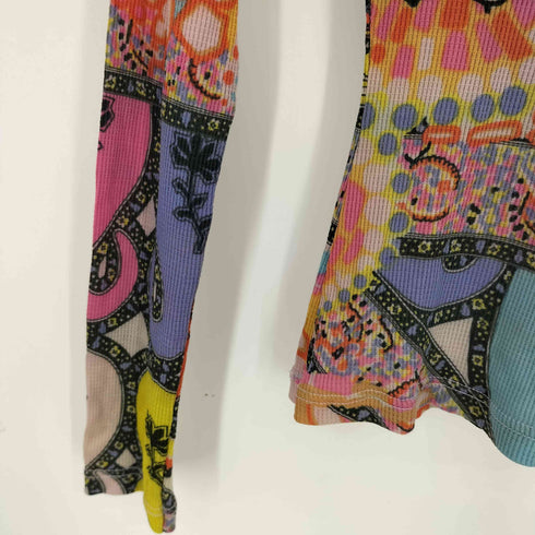 クリスチャンラクロワ Christian Lacroix BAZaR イタリア製 花総柄 パワーネット セカンドスキン レディース