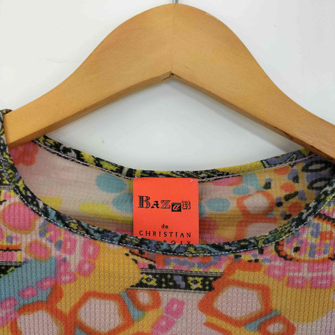 クリスチャンラクロワ Christian Lacroix BAZaR イタリア製 花総柄 パワーネット セカンドスキン レディース