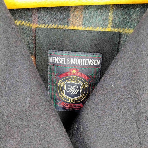 HENSEL&MORTENSEN MADE IN GERMANY 裏地チェックxペイズリー ウールアルパカロングコート レディース