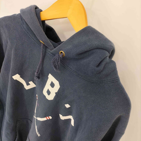 チャンピオン Champion 90S USA製 刺繍タグ REVERSE WEAVE L.B.I カレッジプリント プルオーバーパーカー メンズ import:XL
