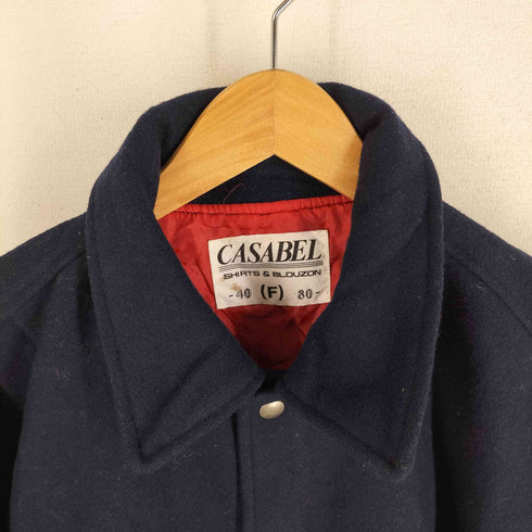 CASABEL ジャパンVINTAGE ワッペン 襟付 スタジャン レディース FREE