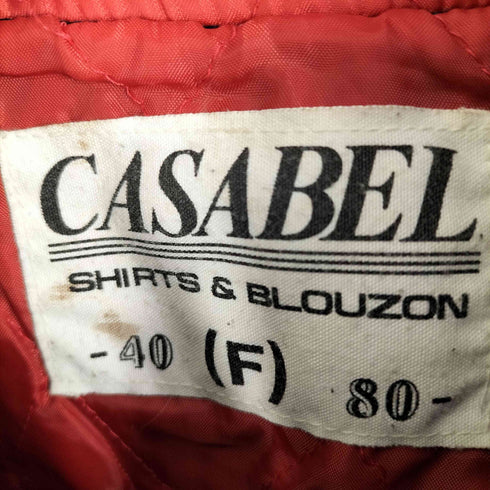 CASABEL ジャパンVINTAGE ワッペン 襟付 スタジャン レディース FREE