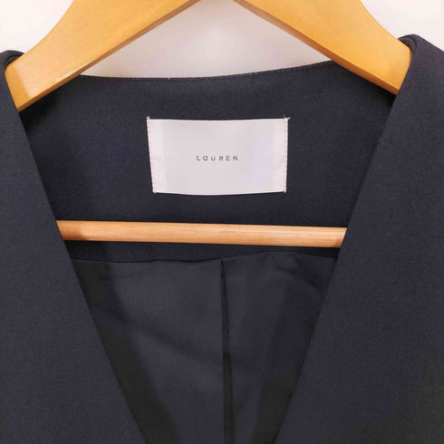ローレン louren slit sleeve no collar jacket ノーカラースリーブスリットジャケット レディース FREE