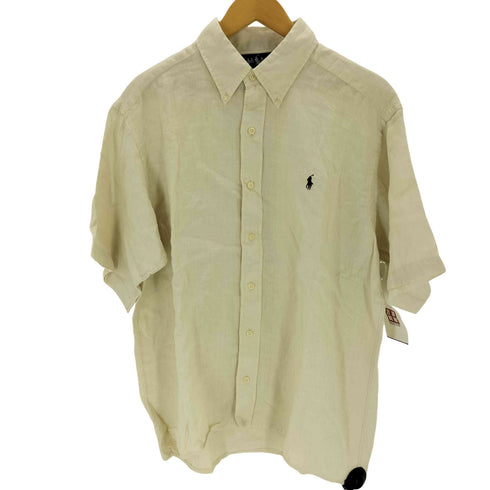 ラルフローレン RALPH LAUREN BLAIRE リネン100 半袖ボタンダウンシャツ メンズ JPN:L