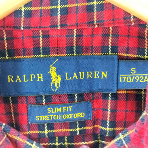 ラルフローレン RALPH LAUREN チェック柄 オックスフォードシャツ メンズ JPN:S