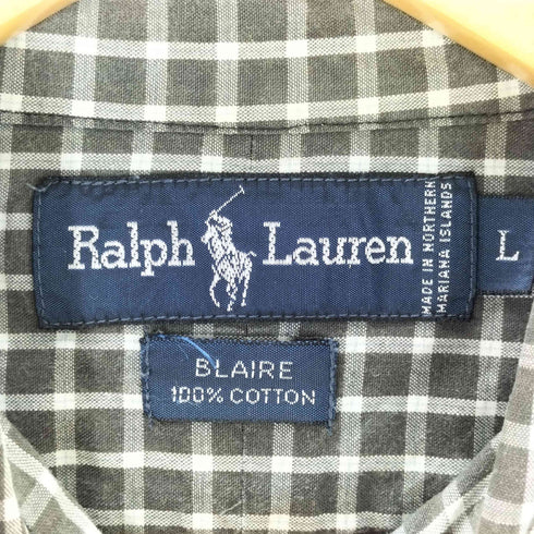 ラルフローレン RALPH LAUREN ボタンダウン 半袖チェックシャツ メンズ JPN:L