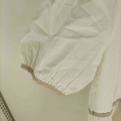 ジュノア JUNOAH バックリボン パイピング S/S マキシティアードワンピース レディース JPN:L