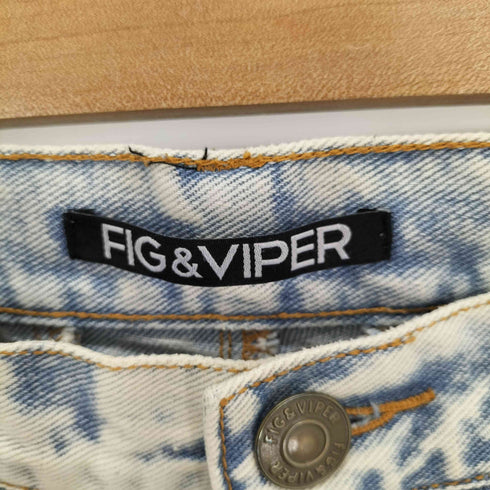 フィグアンドヴァイパー FIG&VIPER メモリアルウォッシュド加工テーパードパンツ レディース JPN:1