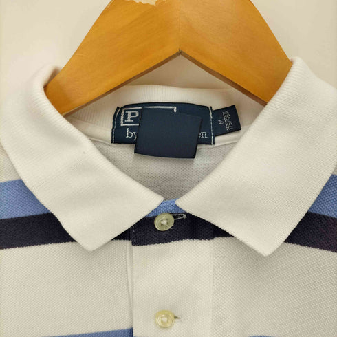 ポロバイラルフローレン Polo by RALPH LAUREN ロゴ刺繍 ボーダーポロシャツ メンズ M