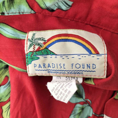 パラダイスファウンド PARADISE FOUND MADE IN HAWAII コットンアロハシャツ メンズ 1XL