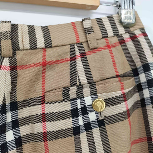 バーバリーズ BURBERRYS ノバチェック1タックウールパンツ レディース 11AR