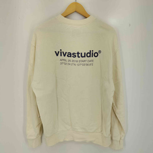 ビバスタジオ vivastudio クルーネックプリントスウェット メンズ JPN:M