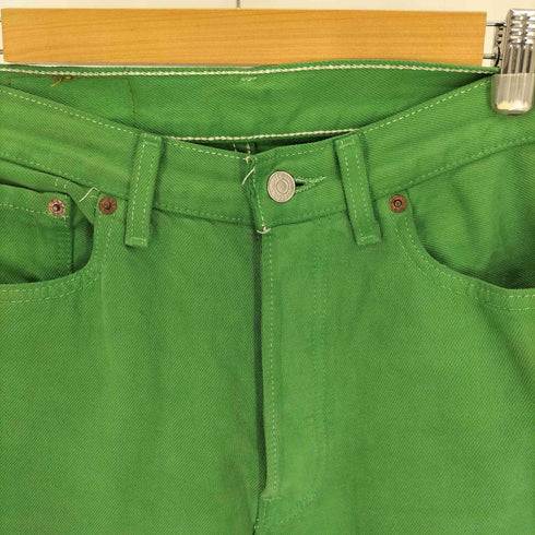 リーバイス Levis 90S USA製 6501 ボタン裏544刻印 製品染 脇割り ボタンフライ カラー デニムパンツ 97年製 レディース W29 L32