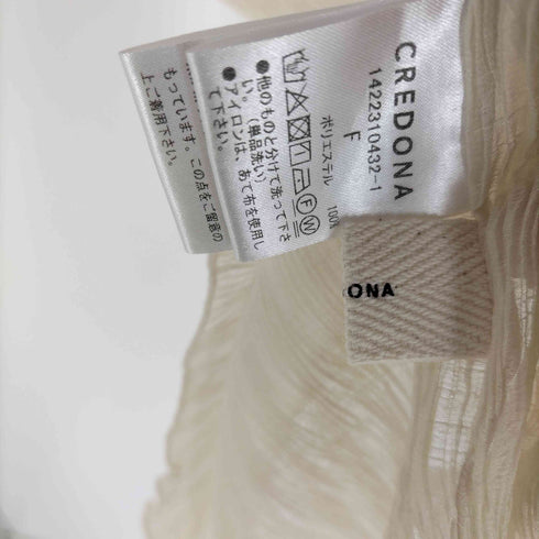 クレドナ CREDONA ハイネック 楊柳 ノースリ トップス レディース FREE