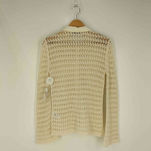 ザラ ZARA POINTELLE KNIT POLO CARDIGAN ニット ポロ カーディガン レディース import:M