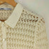 ザラ ZARA POINTELLE KNIT POLO CARDIGAN ニット ポロ カーディガン レディース import:M