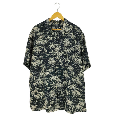 ポロバイラルフローレン Polo by RALPH LAUREN 90s CALDWELL ヤシの木 レーヨン オープンカラー アロハシャツ メンズ import:XL