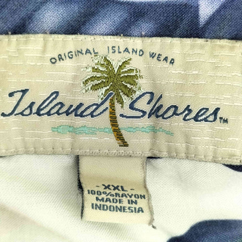 Island Shores インドネシア製 レーヨン100 オープンカラー アロハシャツ メンズ import:XXL