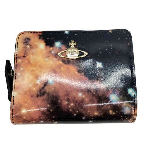 ヴィヴィアンウエストウッド Vivienne Westwood 宇宙柄 二つ折り財布 レディース