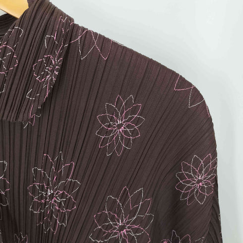 プリーツプリーズイッセイミヤケ PLEATS PLEASE ISSEY MIYAKE flower刺繍プリーツジャケット レディース 3