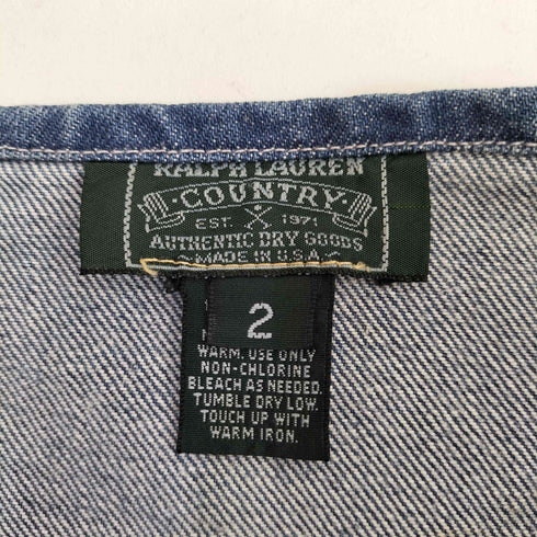 ラルフローレン RALPH LAUREN COUNTRY USA製 デニム巻きスカート レディース JPN:2